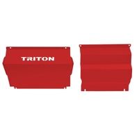 3mm RED Bash Plate for Mitsubishi Triton MQ 2015-2019 Front Sump Guard