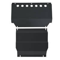 Fit For Mitsubishi Triton Bash Plate ML-MN 2006-2015 3mm 2pcs Powder Coated Black Sump Guard
