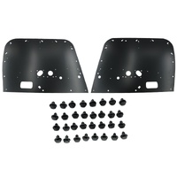 2PCS Front Black ABS Waterproof Door Card For Landcruiser 80 Series Electric