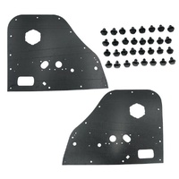 2PCS Rear Black ABS Waterproof Door Card For Landcruiser 80 Series Electric