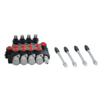 Fit For Tractor Loader Wood Chipper Excavator Forklift 4 Spool P40 Hydraulic Directional Control Valve 