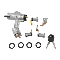 Ignition Barrel Switch Door Locks 2 Key Barn Set Silver Fit For Nissan Patrol GQ Y60 1988-1998