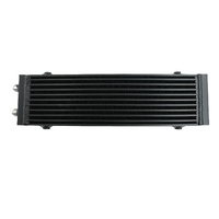 Universal Dual Pass Bar & Plate Oil Cooler 18.5"x5.5"x1.58" Core Black Large 01EGB052ASL