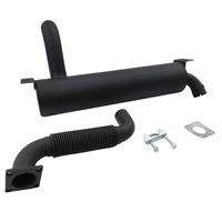 Fit For Bobcat Skid Steer Loaders S150 S160 S175 S185 S205 For Bobcat Track Loaders T180 T190 6683915 7107449 Muffler & Flex Exhaust Pipe Set