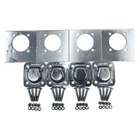4 Sets Tie Down Lashing Ring & Backing Plates With Bolts Ute Trailer Zinc Plated