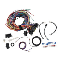 21 Circuit Wiring Harness Kit Extra Long Wires With 17 Fuses & Panel