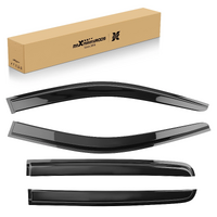 4PCS Black Weather Shields For Ford Ranger Dual Cab 2022-2024 External Weather Guards