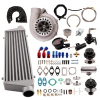 Anti Surge GT3582 Turbo Kit Intercooler + BOV T3 Flange 4 Bolts Oil FLine NEW