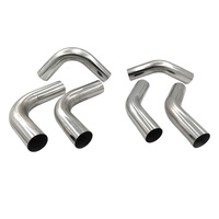 Exhaust Pipe Mandrel Bend Mild Steel 45 Degree & 90 Degree Bends 6 Pcs 3" Inch 76mm