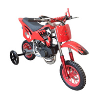 Red Mini Motor Dirt Bike Kids Pocket 2 Stroke Motorbike ATV Twin Exhaust Tip Toys 49cc Without 2 Wheels