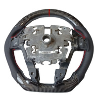 Steering Wheel Fit For Holden Commodore VE SS SSV HSV SV6 Carbon Fibre Flat Bottom Red Stripe