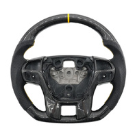 Steering Wheel Leather + Carbon Fibre Yellow Line Fit For Ford Ranger PX2 PX3 2015-2022