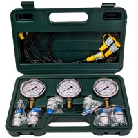 Pressure Tester Diagnostic Coupling Test Kit 6 Couplings 3 Hose 3 Gauge 600Bar